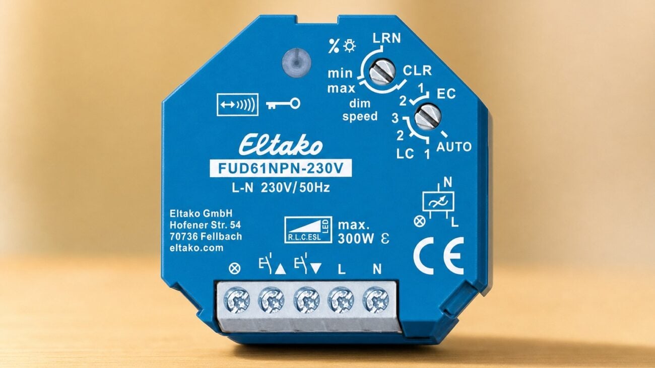 Dimmen nachrüsten ohne neue Leitung: Eltako Funk-Dimmaktor