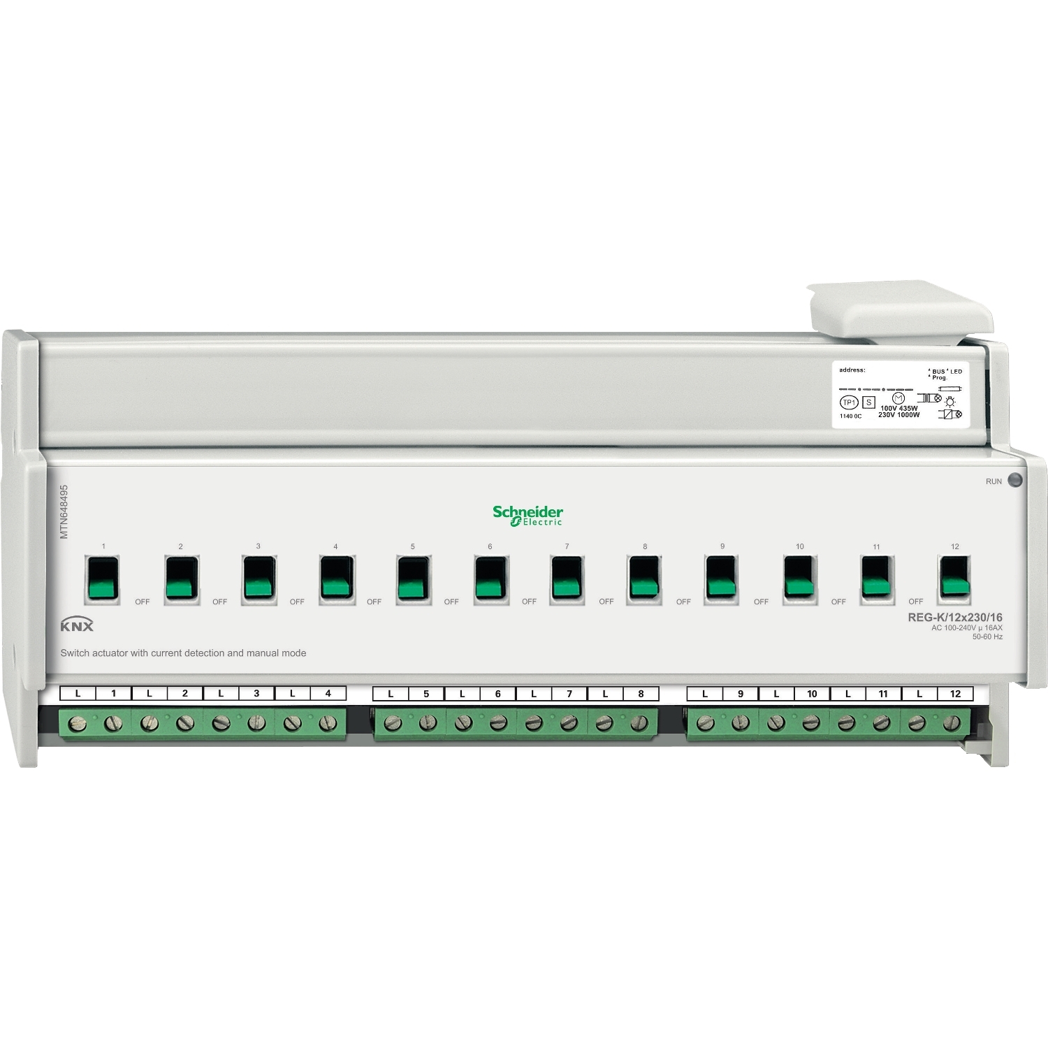 Schneider Schneider Electric Schaltaktor REG-K/12x230/16 MTN648495