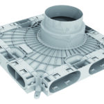 VAILLANT Niedrigbau-Luftverteiler für Luftschlauch flach 52 x 132 mm
