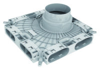 VAILLANT Niedrigbau-Luftverteiler für Luftschlauch flach 52 x 132 mm