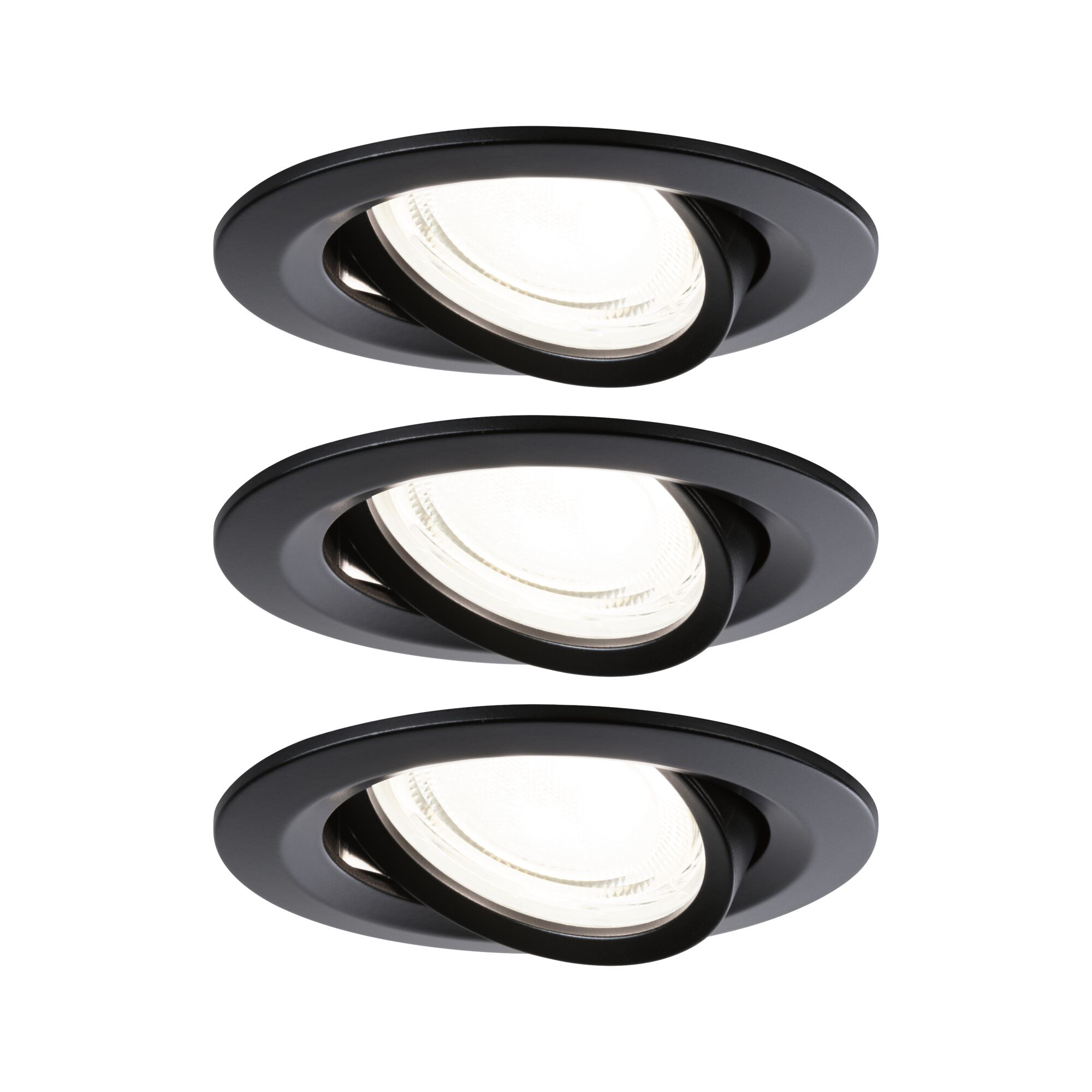 Paulmann PAULMANN LED-Einbaustrahler 2,8W Konverter schwarz 924.57 3LEDs 4000K weiß 505lm schwarz matt Aluminium