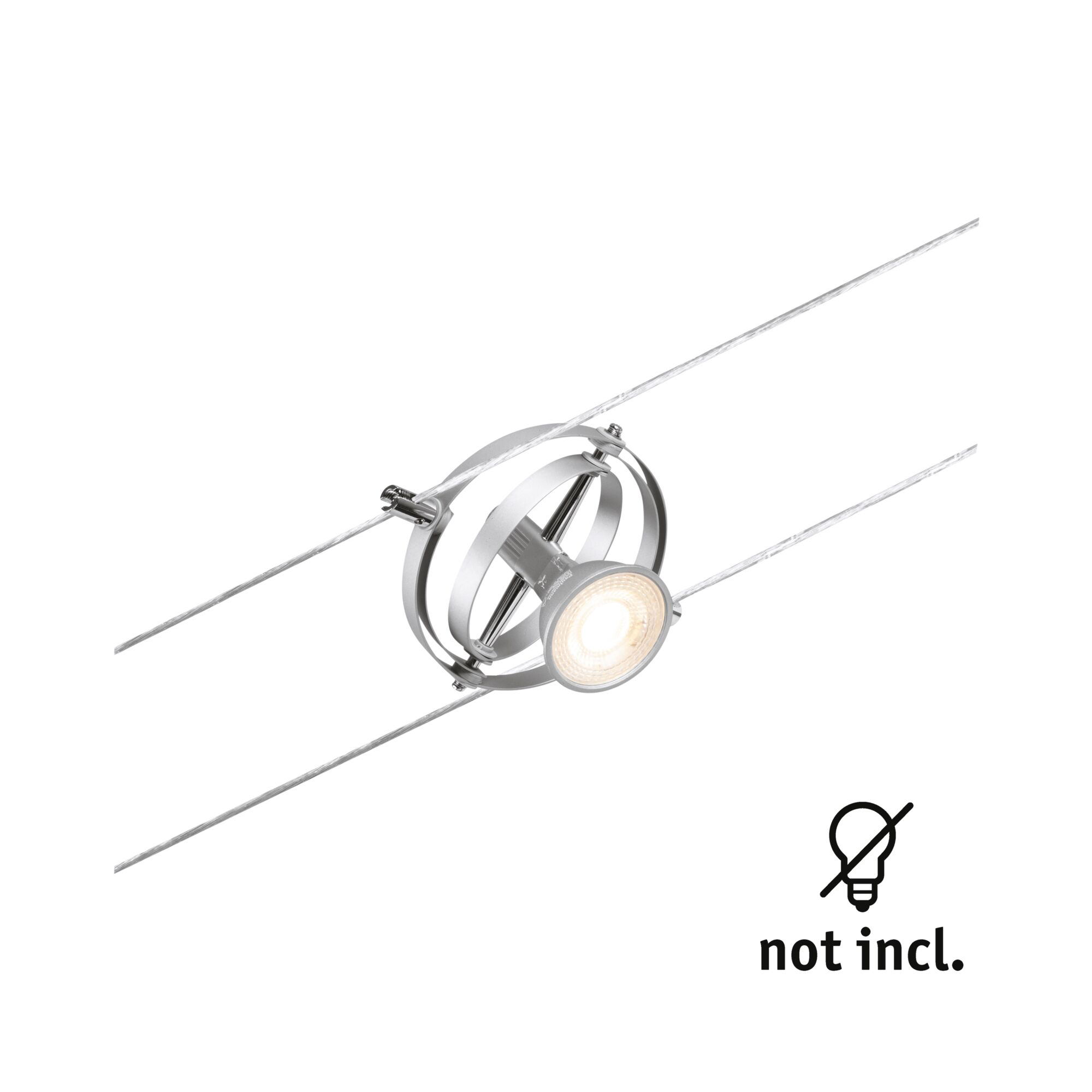 Paulmann PAULMANN LED-Anbaustrahler 10W Konverter 1LED Cardan 944.37 chr GU5,3 chr glänzend Aluminium