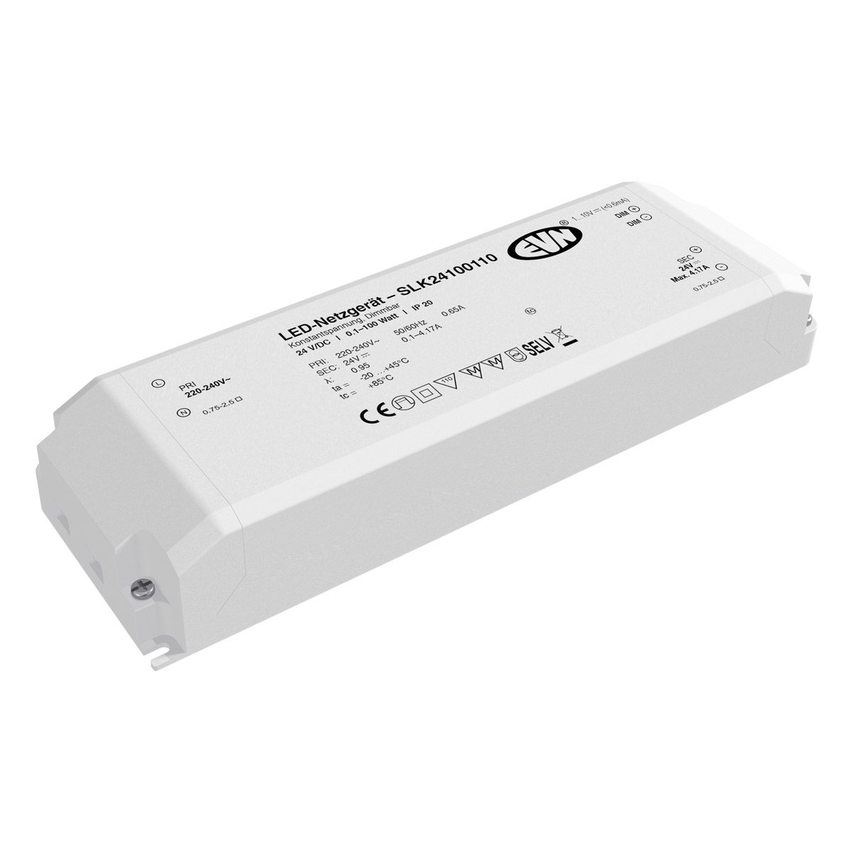 EVN Lichttechnik LED-Netzgerät 24VDC 0,1-100W IP20 SLK24100110