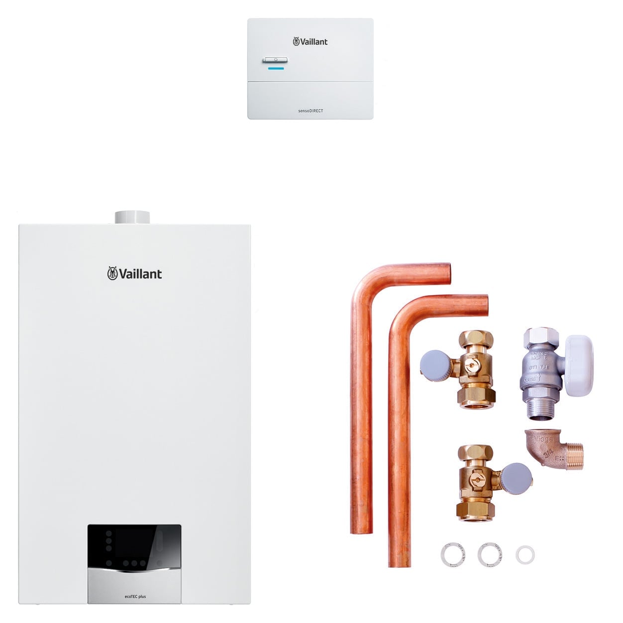 VAILLANT Paket 1.668/2 ecoTEC plus VC 15CS/1-5, VRC 710, Anschlusszubehör
