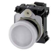 Siemens Dig Industr. Leuchtmelder weiß, Linse, glatt 3SU1102-6AA60-3AA0