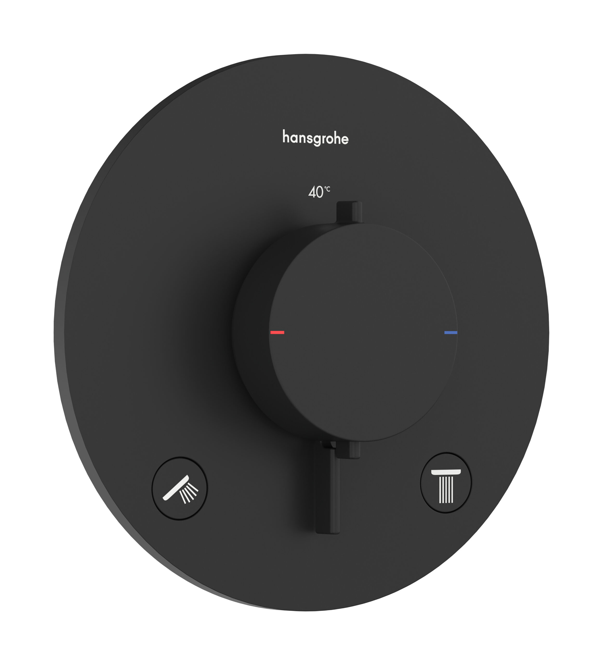 HANSGROHE Thermostat Unterputz Ecostat Comfort Fertigset 2 Verbraucher schwarz matt