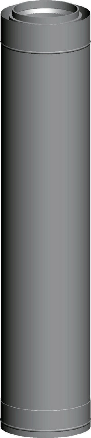 Abgasrohr DN160/225 konzentrisch 1000 mm, aus Edelstahl/PP