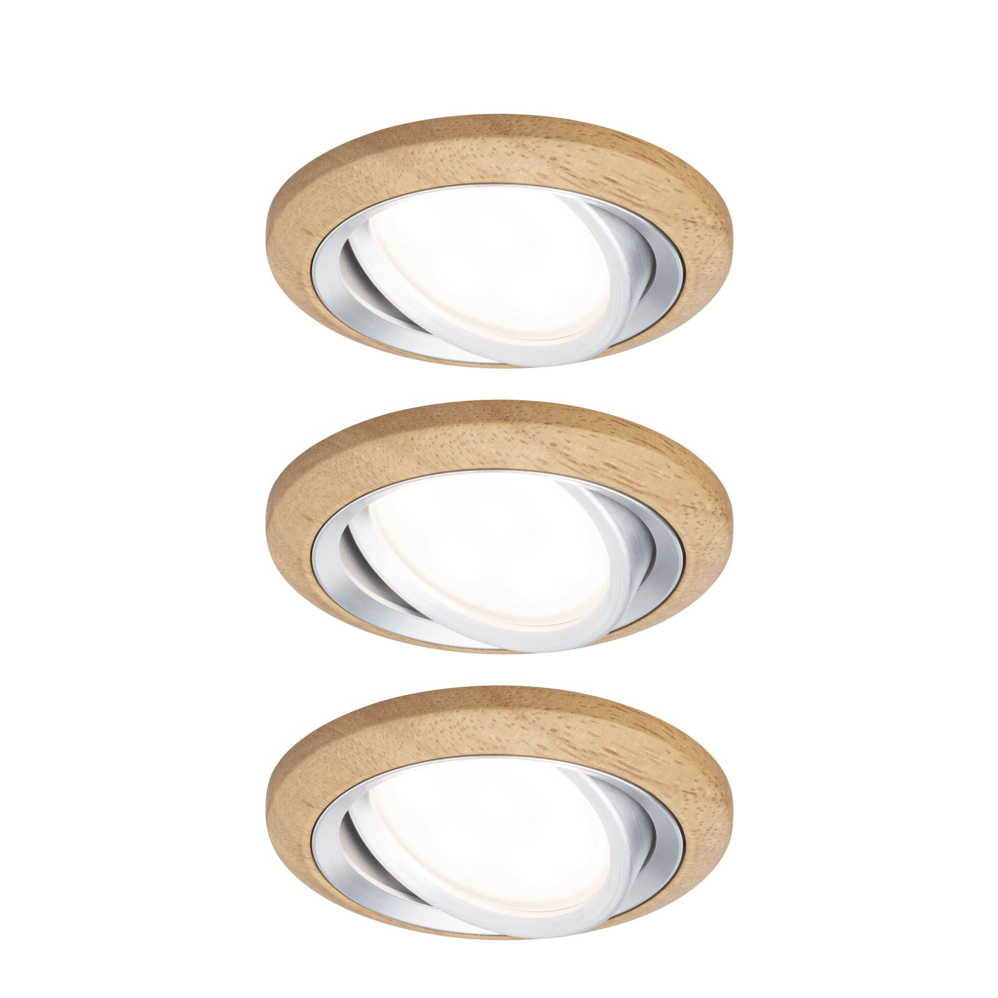Paulmann PAULMANN LED-Einbaustrahler 6W 3LEDs br Lanati 922.39 2700K weiß 470lm br matt Holz