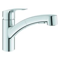 GROHE Eurosmart Einhand-Spültischbatteri herausziehbarer Dual-Brause chrom
