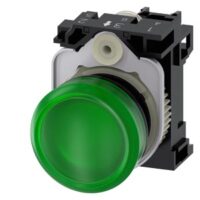 Siemens Dig Industr. Leuchtmelder grün, Linse, glatt 3SU1102-6AA40-1AA0