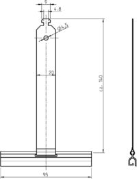 DELTA DORE Befestigungsfeder 140mm ab SW50 4051