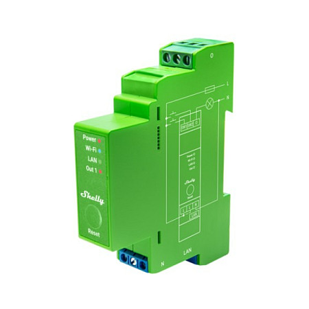 Shelly Shelly Relais "Pro Dimmer 1PM" LED/Glühbirne WLAN LAN BT DIN-Rail