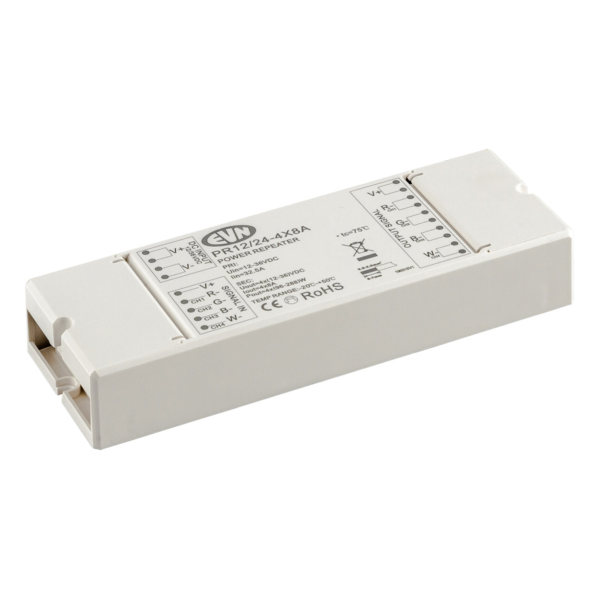 EVN Lichttechnik Power-Repeater 12V / 24V DC PR12/24-4X8A