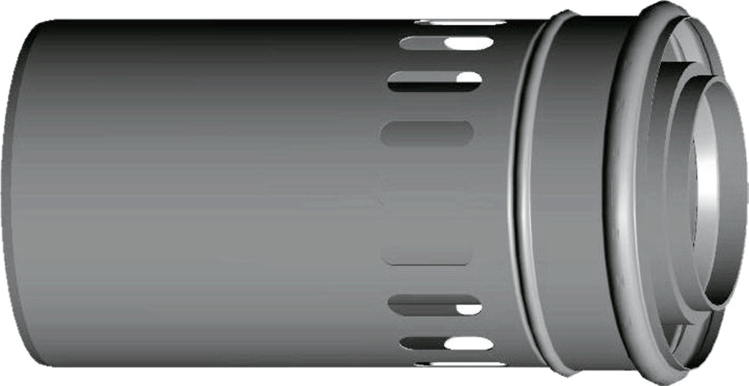 Abgasrohr DN80/125 konzentrisch mit Belüftung, 250 mm, aus PP