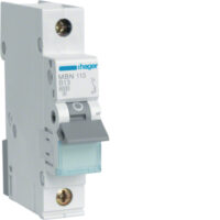 HAGER Leitungsschutzschalter AC B 13A 1p MBN113 415V 1TE 50Hz Zusatzeinr mögl