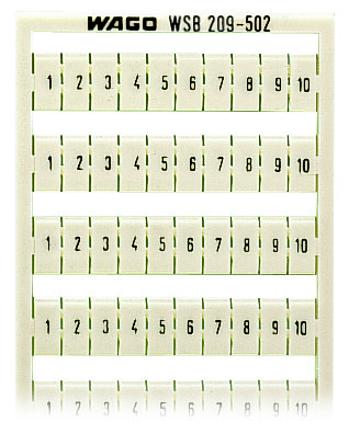 WAGO GmbH &amp; Co. KG WSB-Bezeichnungssystem W: 1-10 (10x) 209-502
