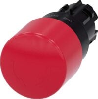 Siemens Dig Industr. Not-Halt-Pilzdrucktaster 22mm, rund, rot,30mm 3SU1000-1GB20-0AA0