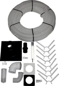WOLF Anschluss-Set DN80/125 - C93x DN83 flexibel im Schacht, Abdeckung PP