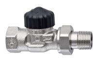 Thermostat-Ventilunterteil Standard, Durchgang, DN 25, vernickelt