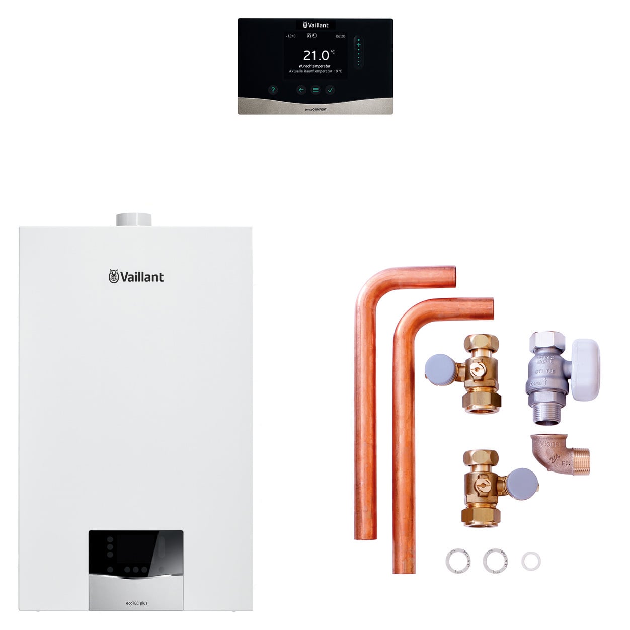 VAILLANT Paket 1.736/3 ecoTEC plus VC 25CS/1-5, VRC 720/3, Anschlusszubehör