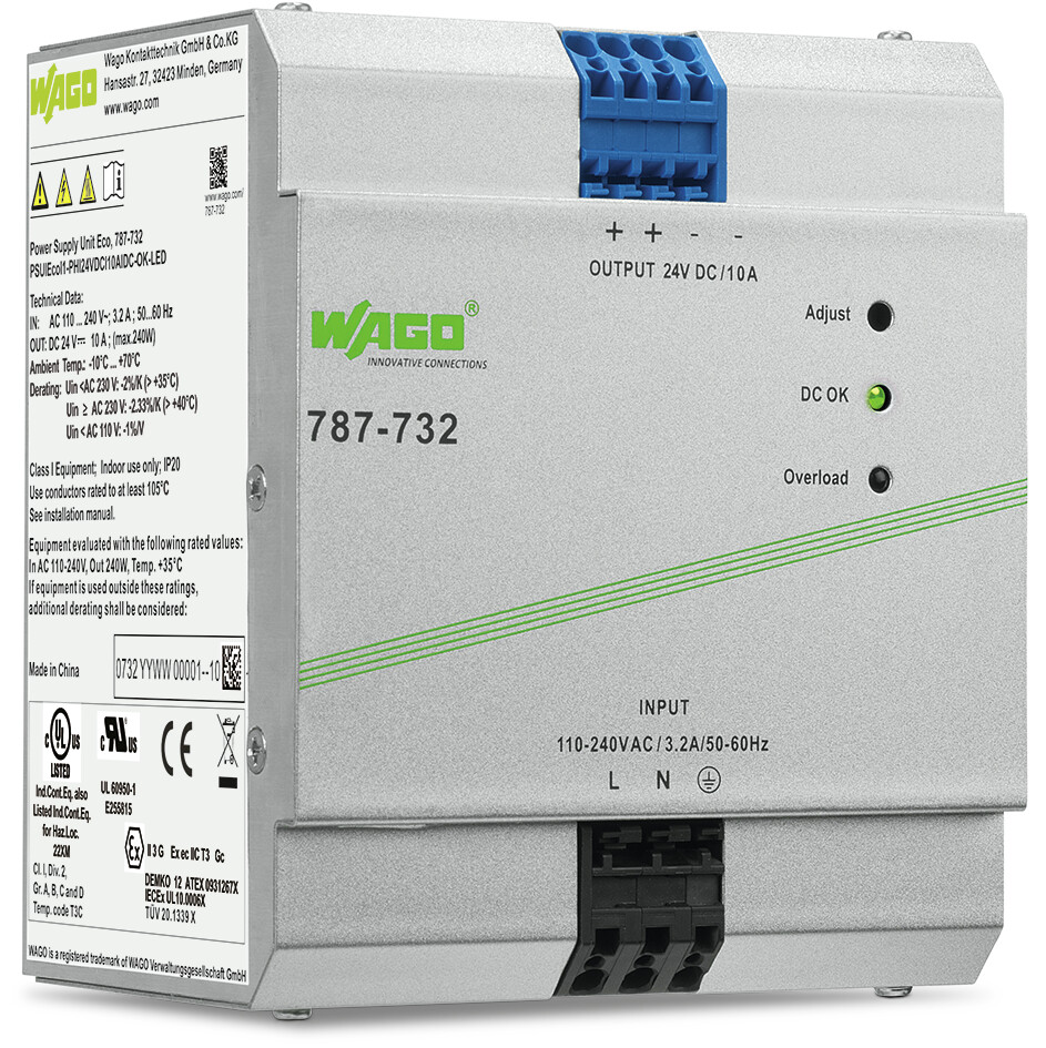 WAGO GmbH &amp; Co. KG Stromversorgung 24V 10A 787-732