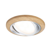 PAULMANN LED-Einbaustrahler 6W 1LED br Lanati 922.40 2700K weiß 470lm br matt Holz