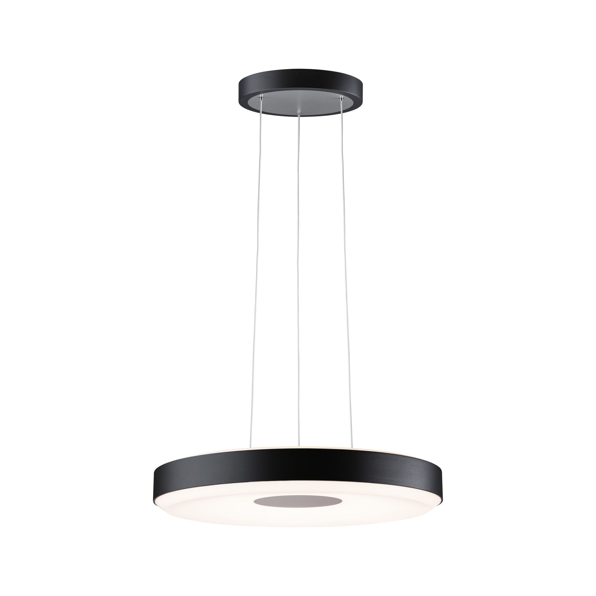 Paulmann PAULMANN LED-Pendelleuchte 1LED 2700K schwarz Puric Pane 795.17 1100lm Konverter asym IP20