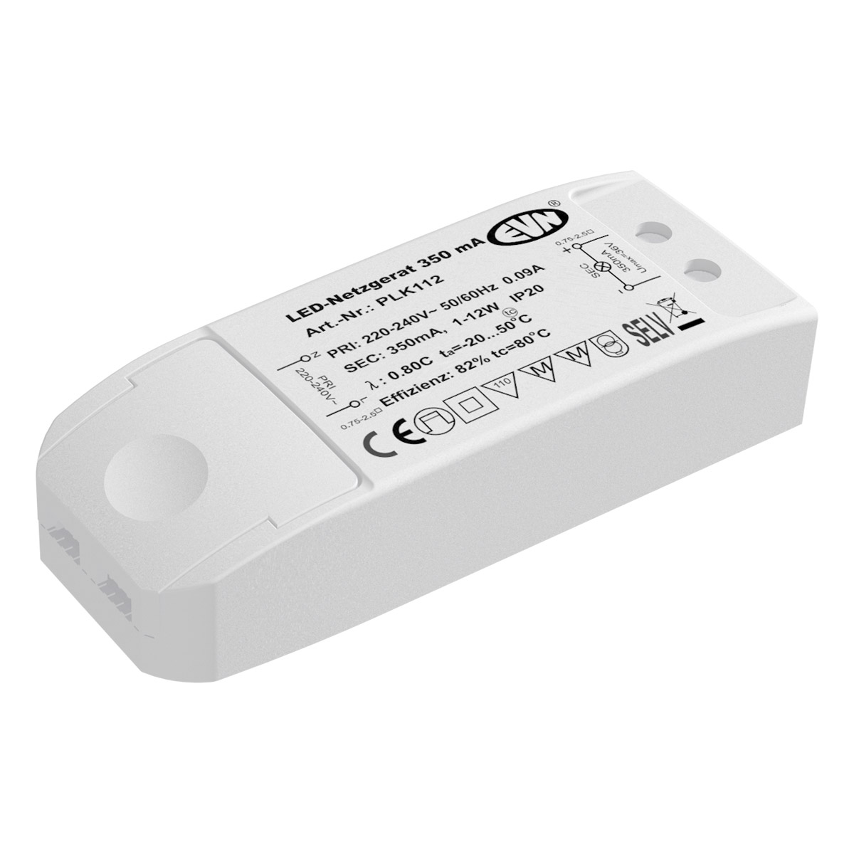 EVN Lichttechnik LED-Netzgerät 350mA 1-12 Watt PLK 112
