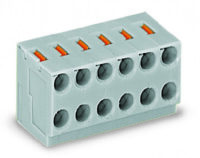 WAGO GmbH & Co. KG 2-Leiter-Federleiste PUSH WIRE, grau 252-106