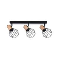 PAULMANN Deckenanbauleuchte 3x20W HV schwarz Lanka 667.68