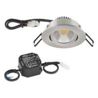 EVN Lichttechnik LED-Deckeneinbauleuchte 3000K 230V IP20 PC20N91302 Edelstahl