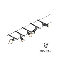 PAULMANN LED-Anbaustrahler 5x10W Konverter schwarz Salt 944.46 5LEDs GU5,3 schwarz matt Aluminium IP20