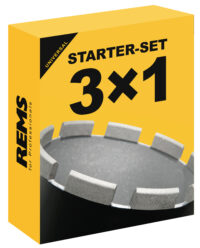 REMS Universal-Diamant-Kernbohrkronen Set 62+82+132 181101 R
