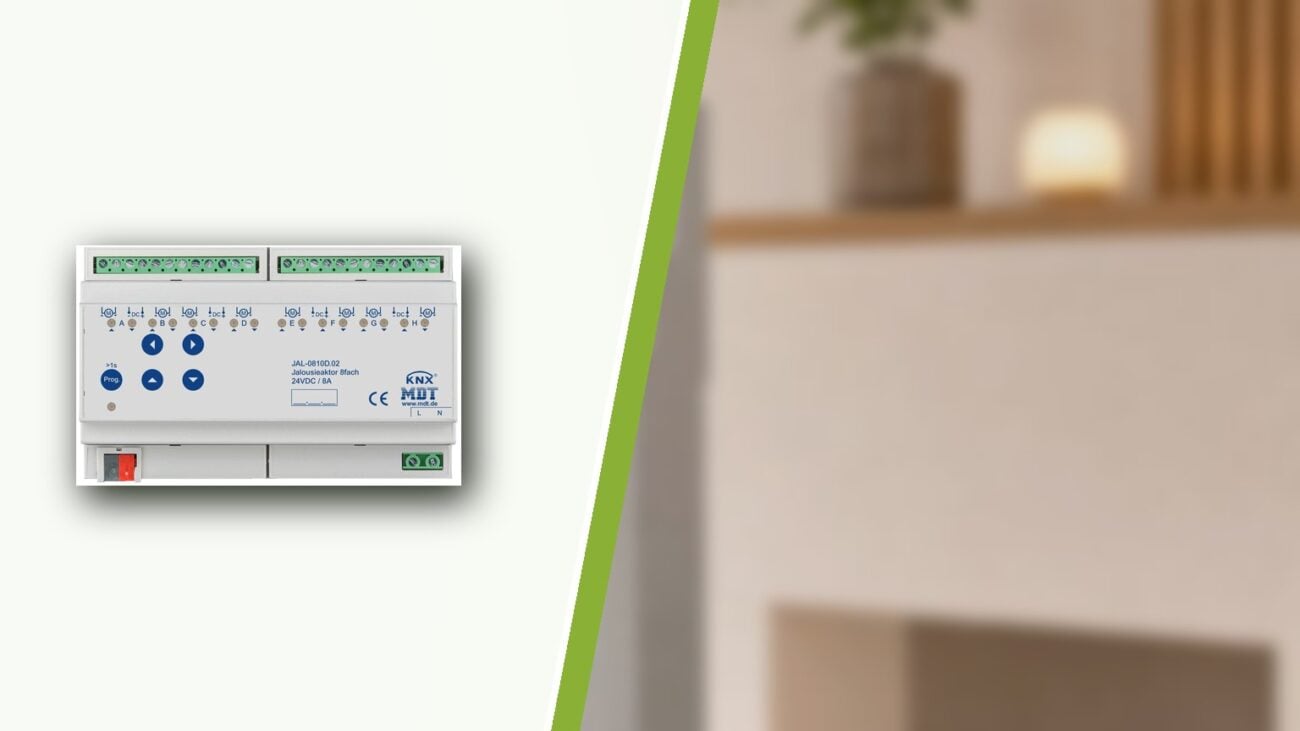 KNX-Jalousieaktor auswählen: Kanäle, Fahrzeit und Beschattung