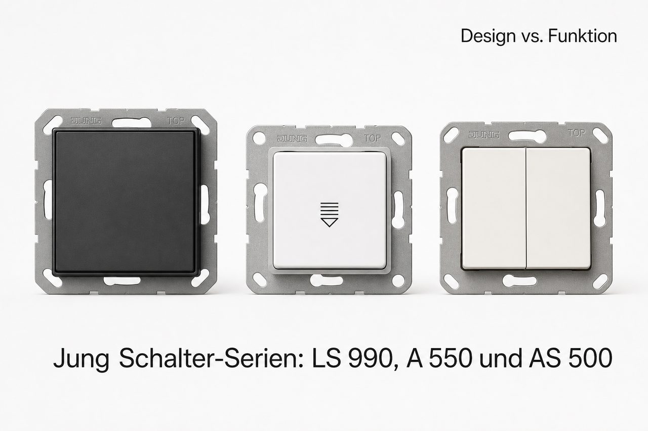 Jung Schalter-Serien verstehen: LS 990, A 550 und AS 500 im Vergleich