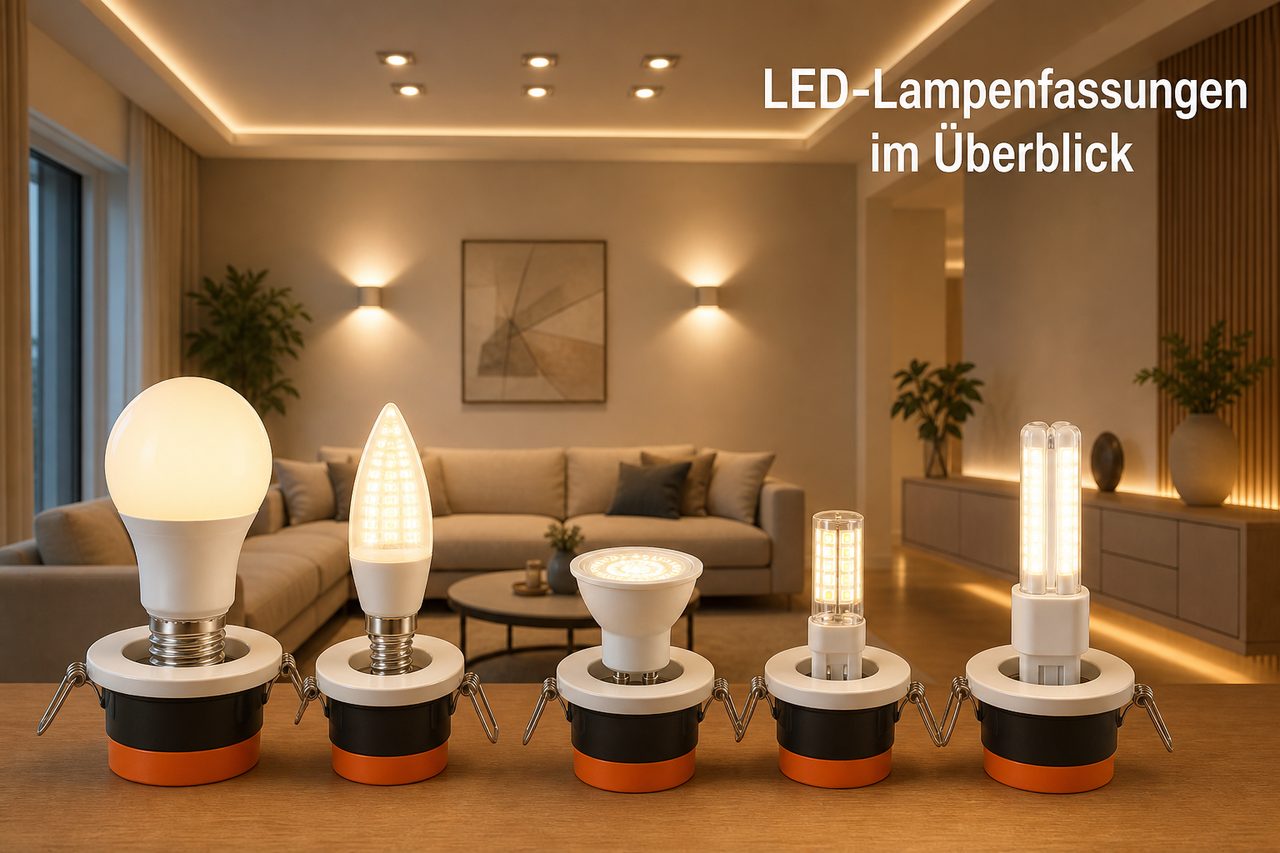 Lampenfassungen im Überblick: E27, E14, GU10 & G9 richtig auf LED umrüsten