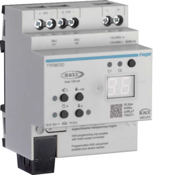 Hager TYFS672D KNX/DALI 2 Gateway Secure 2 Fach