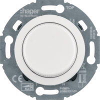 Hager WTN4011WG Uni-Drehdimmer mit Zentralstück (R, L,C, LED) Unterputz 1930/Glas