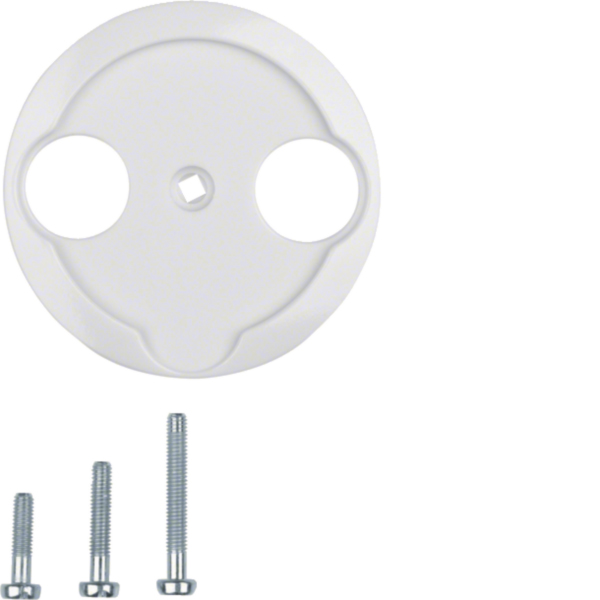 Hager WTF4592PW Zentralstück für Antennen-Steckdose 2Loch 1930/Glas pws