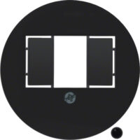 Hager WTF4000BG Zentralstück mit TAE-Ausschnitt 1930/Glas schwarz