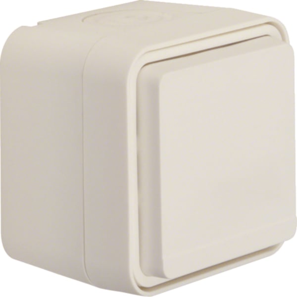 Hager WNC140B Steckdose SCHUKO Aufputz mit Klappdeckel W.1 IP55 polarweiß