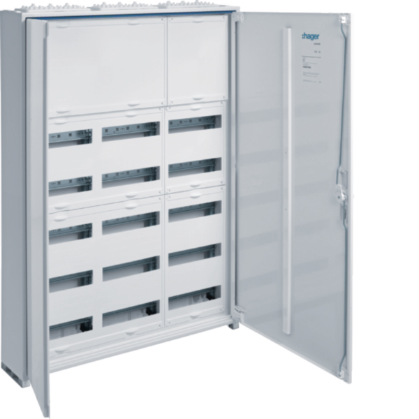 Hager FWB73N Feldverteiler Aufputz univ. IP44 180PLE 3x7Reihen HS 150 1100x800x161mm