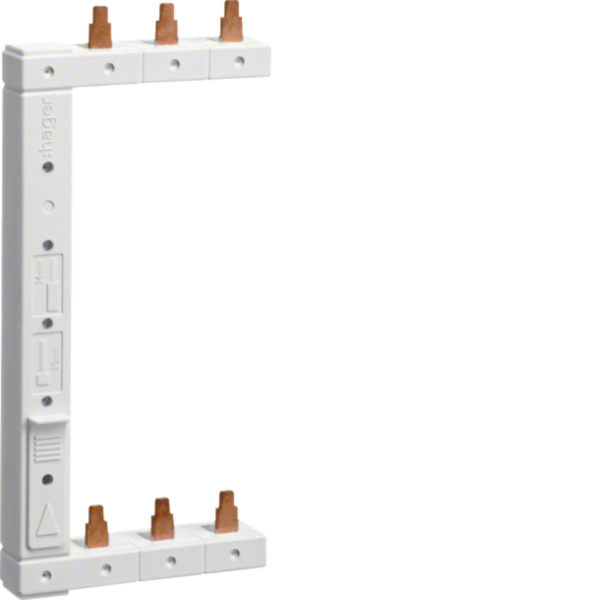 Hager KCL363L Phasenschiene 3polig 2reihig 125mm links vertikal
