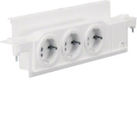 Hager VZ00HW Schuko-Steckdose Volta 3-fach drehbar für HWV