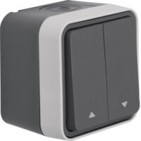 Hager WNC302 Jalousie-Serientaster mit Aufdruck Symbol Pfeil Aufputz W.1
