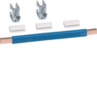 Hager N75B CU-Schiene universZ 180x9x6mm 35qmm blau lamelliert m.2xKlemmen