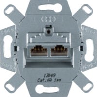 Hager G3140 Datendose f.2Cat.6A Anschlüsse 8/8polig geschirmt