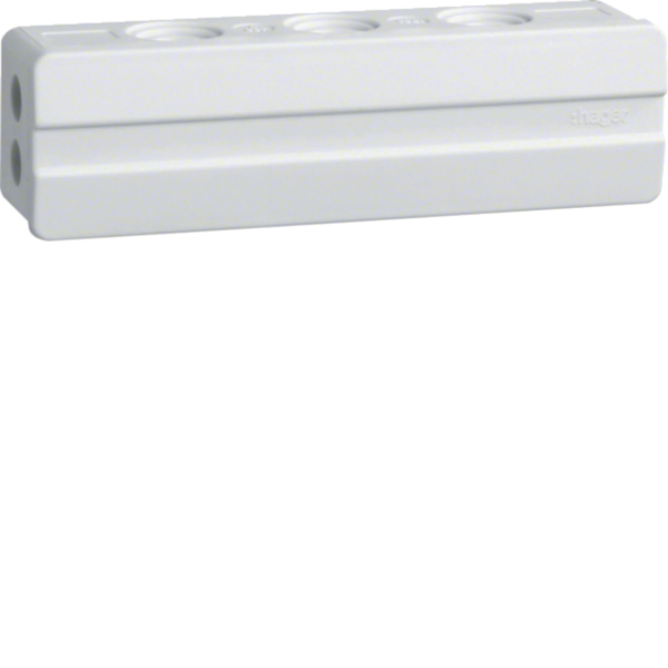 Hager L5111 Klemmdose Leitungseinf. 2xstirnseitig 3xoben/unten PP 135x35x40