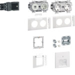 Hager GAPSET1 1Arbeitsplatz m.3Std+USB Charger 15W 2xRJ45 Cat.6A verkehrsweiß