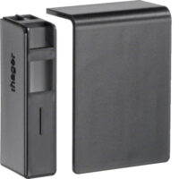 Hager SL2005569011 Endstück kaschierend hfr PC/ABS 20x55mm graphitschwarz